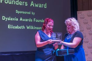 katie-mckeown-founders-award-winner-with-elizabeth-wilkinson-dyslexia-awards-founder